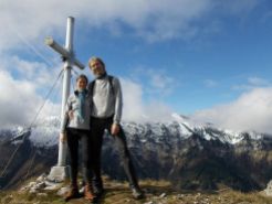 Seva & Martin on the peak of the 'Grabner Gupf'